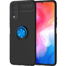 Fibaks Vivo Y20 Kılıf Yüzüklü Standlı Autofocus Shockproof Ravel Silikon