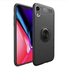 Fibaks Apple iPhone Xr Uyumlu Metal Yüzülü Standlı Koruyucu Kılıf