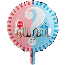Bal10 Dünyası Cinsiyet Partisi Girl Or Boy Folyo Balon 45 cm