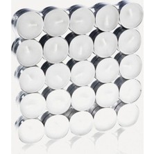 Bal10 Dünyası Tealigt Yuvarlak Beyaz Mum 25 Adet