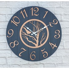 Markakanvas Antrasit Renkli Yuvarlak Duvar Saati  Çap 50 cm