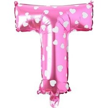 Eğlence Marketi 16 Inç Pembe Harf Balon T