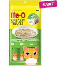 6 Adet - Meo Kremalı Mavi Yüzgeçli Orkinos Balıklı Kedi Sıvı Ödül Maması 4X15 gr