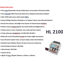 Hunter Hl 2100 Karışık Sayım & Sahte Tespit Para Sayma Makinesi