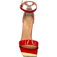 Duygushoesbag Kadın Bilek Kemerli Rugan Sandalet