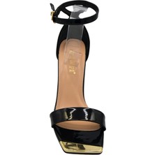 Duygushoesbag Kadın Bilek Kemerli Rugan Sandalet