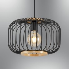 Özcan Aydınlatma Mat Siyah Orta Sarkıt Avize 3225-2