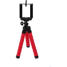 Wozlo Ahtapot Süngerli Tripod Kamera Cep Telefonu Tripod Stand Çubuğu Mini Akrobat Tripod - Kırmızı