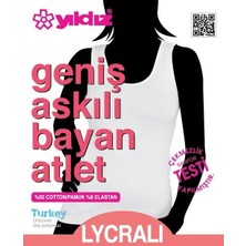 Yeni Yıldız 2178 Ekru Likralı Geniş Askılı Kadın Atlet