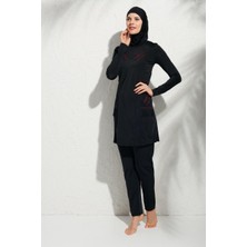 Yeni Pierre Cardin 191913 Uzunkollu Aplikeli Tesettür Mayo