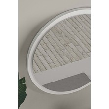 L'occi Concept Move Dekoratif Yuvarlak Antre Hol Koridor Duvar Salon Mutfak Banyo Wc Ofis Beyaz  Ayna