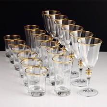 Paşabahçe Altın Kristal 18 Parça Sofra Takımı