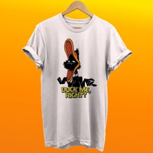Remonz Duffy Duck Baskılı %100 Pamuk Oversize T-Shirt Büyük Beden Tişört