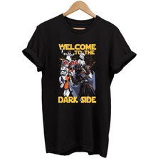 Remonz Star Wars Welcome To The Dark Side Baskılı %100 Pamuk Oversize T-Shirt