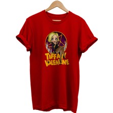 Remonz Chucky Tiffany Valentine Baskılı %100 Pamuk Oversize T-Shirt