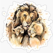 TSC Aslan Ailesi Araba Oto Sticker Yapıştırma Etiket 17CM F1