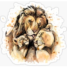 TSC Aslan Ailesi Araba Oto Sticker Yapıştırma Etiket 17CM Q8