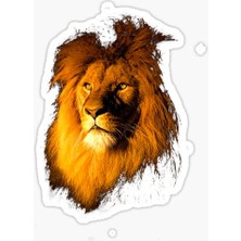 TSC Renkli Aslan Araba Oto Sticker Yapıştırma Etiket 17CM R2