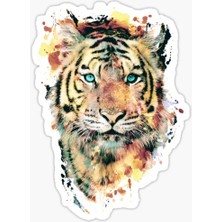 TSC Renkli Aslan Araba Oto Sticker Yapıştırma Etiket 17CM Ta1