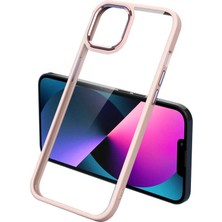 CoverZone Apple iPhone 13 Pro Şeffaf Clear Kamera Korumalı Ginga Kapak Pembe Açık
