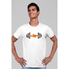 Rock&Roll Şimşek Spor Beyaz Kısa Kollu Erkek T-Shirt