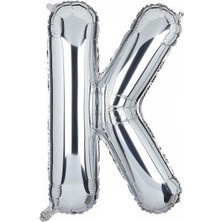 Eğlence Marketi 40'' 100 cm Gümüş Folyo Harf Balon K