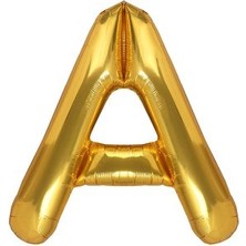 Eğlence Marketi 40'' 100 cm Altın Gold Folyo Harf Balon A