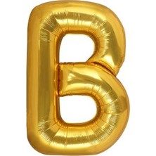 Eğlence Marketi 40'' 100 cm Altın Gold Folyo Harf Balon B