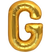 Eğlence Marketi 40'' 100 cm Altın Gold Folyo Harf Balon G