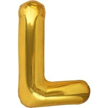 Eğlence Marketi 40'' 100 cm Altın Gold Folyo Harf Balon L