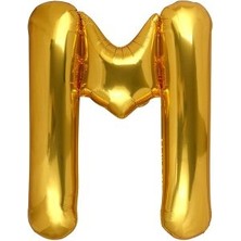 Eğlence Marketi 40'' 100 cm Altın Gold Folyo Harf Balon M