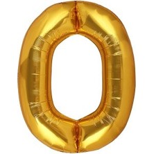 Eğlence Marketi 40'' 100 cm Altın Gold Folyo Harf Balon O