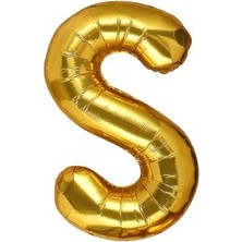 Eğlence Marketi 40'' 100 cm Altın Gold Folyo Harf Balon S