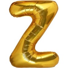 Eğlence Marketi 40'' 100 cm Altın Gold Folyo Harf Balon Z