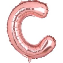 Eğlence Marketi 40'' 100 cm Rose Gold Folyo Harf Balon C