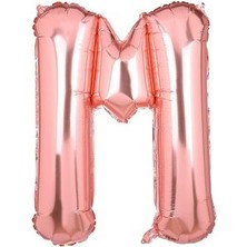 Eğlence Marketi 40'' 100 cm Rose Gold Folyo Harf Balon M