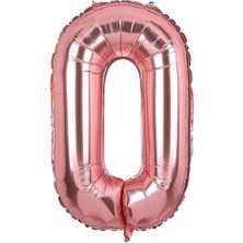 Eğlence Marketi 40'' 100 cm Rose Gold Folyo Harf Balon O