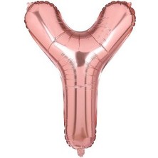 Eğlence Marketi 40'' 100 cm Rose Gold Folyo Harf Balon Y