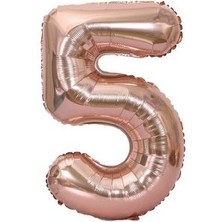 Eğlence Marketi 5 Rakam Rose Gold 100 cm Folyo Balon