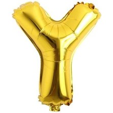 Eğlence Marketi 16 Inç 35 cm Altın Folyo Harf Balon Y