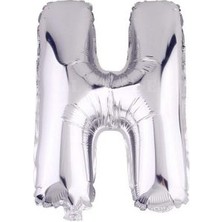 Eğlence Marketi 16 Inç 35 cm Gümüş Folyo Harf Balon H