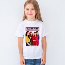 Morinna Blackpink Baskılı  Çocuk Tişört T-Shirt Mr-05