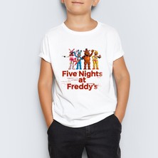 Morinna Five Nights At Freddy's Baskılı  Çocuk Tişört T-Shirt Mr-03