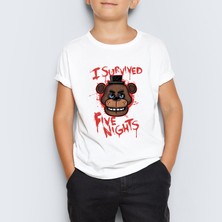 Morinna Five Nights At Freddy's Baskılı  Çocuk Tişört T-Shirt Mr-02