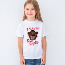 Morinna Five Nights At Freddy's Baskılı  Çocuk Tişört T-Shirt Mr-02