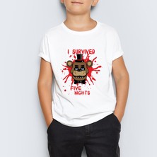 Morinna Five Nights At Freddy's Baskılı  Çocuk Tişört T-Shirt Mr-01