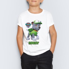 Morinna Paw Patrol Rocky Baskılı  Çocuk Tişört T-Shirt Mr-07