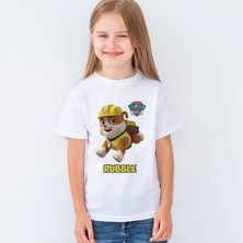 Morinna Paw Patrol Rubble Baskılı  Çocuk Tişört T-Shirt Mr-08