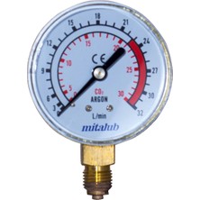 Mitalub 63 Mm 32 Lt/dk Argon Saati Alttan Manometre