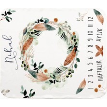 Hediye Sepeti Hediyesepeti Bohem Tasarımlı Aylık | Haftalık Bebek Hediyesi Çekim Battaniyesi